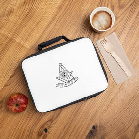 Past Master Blue Lodge Lunch Bag - Black & White - Bricks Masons