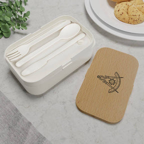 Past Master Blue Lodge Lunch Box - Wooden Lid - Bricks Masons