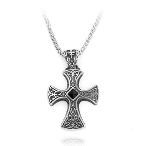 Knights Templar Commandery Necklace - Zirconia Cross