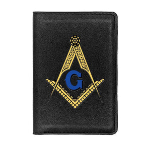 Master Mason Blue Lodge Wallet - Passport With Credit Card Holder