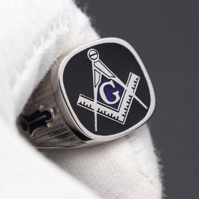 Master Mason Blue Lodge Ring - Sterling Silver