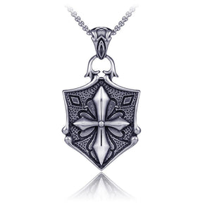 Knights Templar Commandery Necklace - Cross Shield Pendant