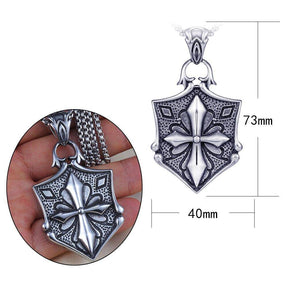 Knights Templar Commandery Necklace - Cross Shield Pendant