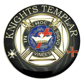 Knights Templar Commandery Car Emblem - (In Hoc In Signo Vinces) Medallion