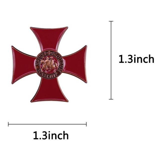 Knights Templar Commandery Lapel Pin - Red Cross Crusaders