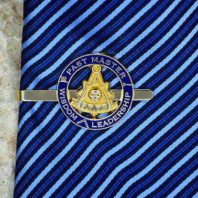 Past Master Blue Lodge Tie Bar - WISDOM LEADERSHIP Gold