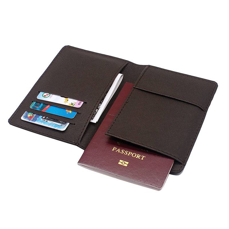 Master Mason Blue Lodge Wallet - The Pursuit Of Knowledge PU Leather Passport & Credit Card Holder Black/Brown