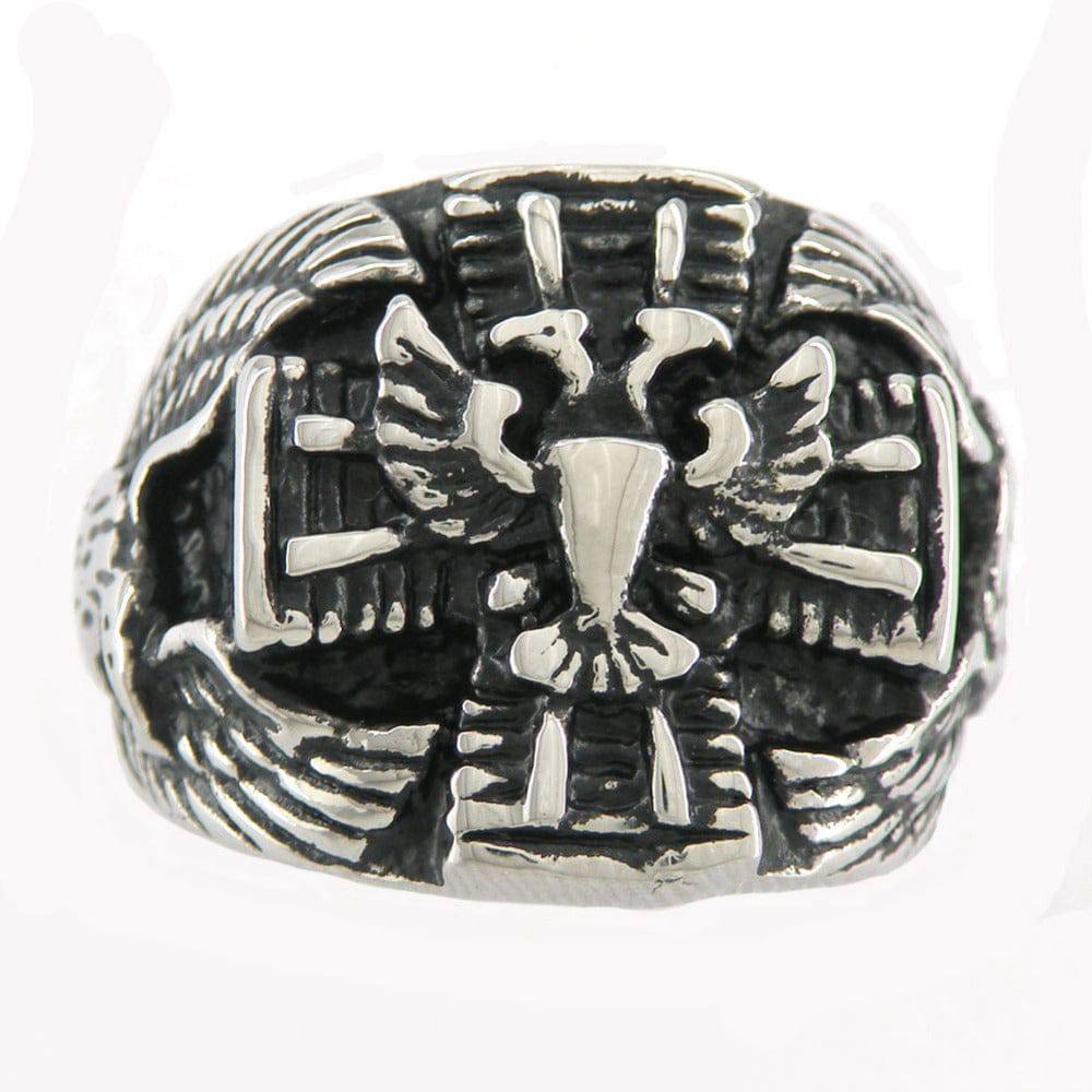 Scottish Rite Ring - Wings Down Stainless Steel