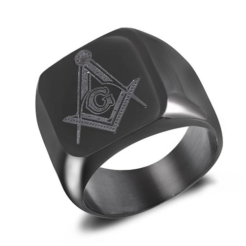 Master Mason Blue Lodge Ring - Casted Square & Compass [Multiple Colors]