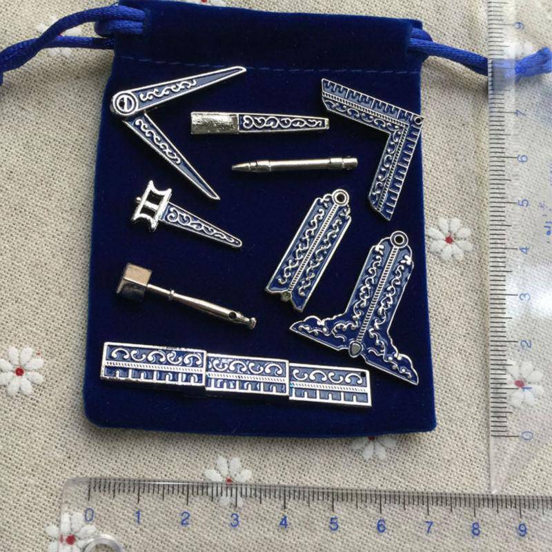 Masonic Miniature Working Tools Set - 9 Different Tools