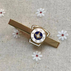 Royal Arch Chapter Tie Clip - KSHTWSST White Gold - Bricks Masons