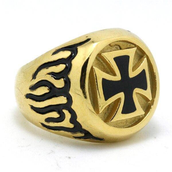 Knights Templar Commandery Ring - Retro Vintage - Gold