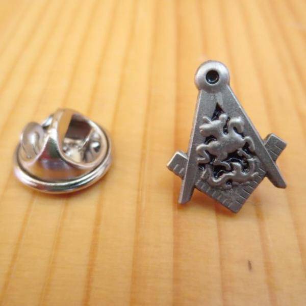 Knights Templar Commandery Lapel Pin - Antique Silver