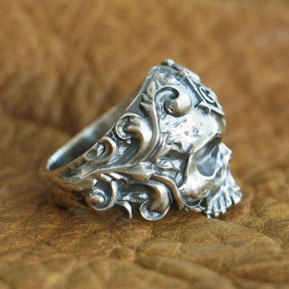 Widows Sons Ring - 925 Sterling Silver Skull