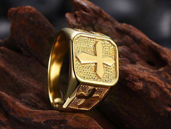 Knights Templar Commandery Ring - Signet Gold/ Silver