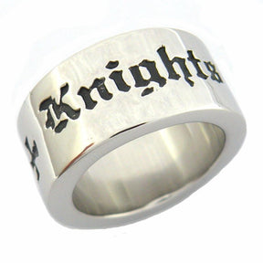 Knights Templar Commandery Ring - Stainless Steel With Cross