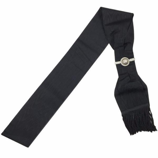 Provincial Officers Knights Templar English Regulation Sash - Black Moire - Bricks Masons