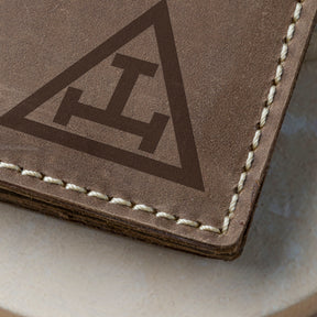 Royal Arch Chapter Wallet - Handmade Leather - Bricks Masons