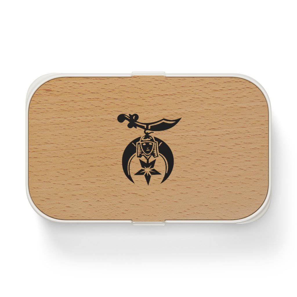 Shriners Lunch Box - Wooden Lid - Bricks Masons
