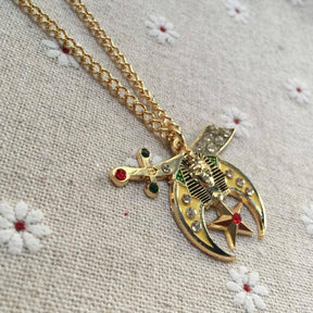 Shriners Necklace - Yellow - Bricks Masons