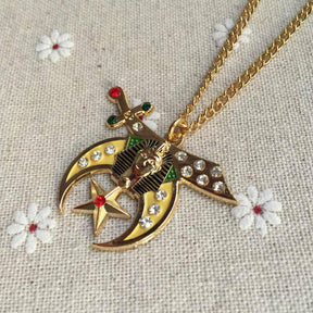 Shriners Necklace - Yellow - Bricks Masons