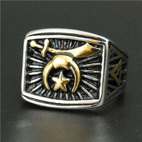 Shriners Ring - Star Moon Sword - Bricks Masons