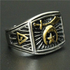 Shriners Ring - Star Moon Sword - Bricks Masons