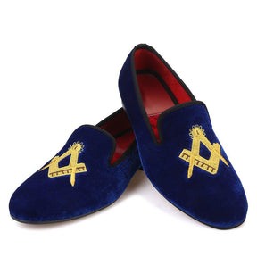 Master Mason Blue Lodge Shoe - Embroidery Square and Compass (Multiple Colors)