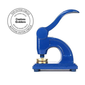 Red Branch Of Eri Seal Press - Long Reach Blue Color With Customizable Stamp - Bricks Masons