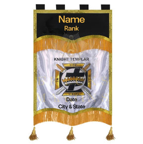 Grand Knights Templar Banner - Personalized Machine Embroidery