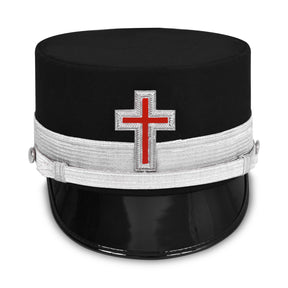 Sir Knight Knights Templar Fatigue Cap - Silver Metal & Braid