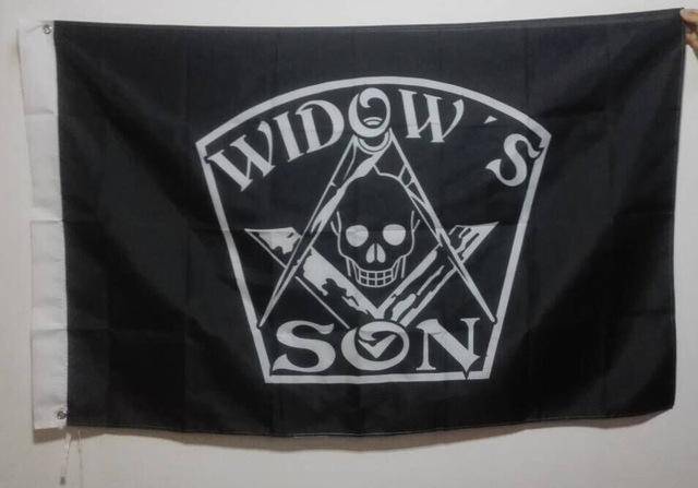 Widows Sons Flag - Black - Bricks Masons