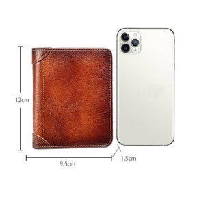 Widows Sons Wallet - GENUINE LEATHER With Credit Card Holder Brown - Bricks Masons