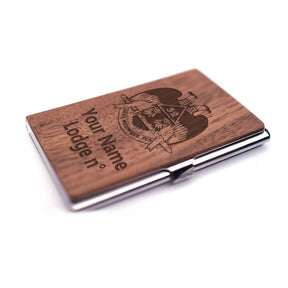 32nd Degree Scottish Rite Business Card Holder - Wings Down RFID Protection - Bricks Masons