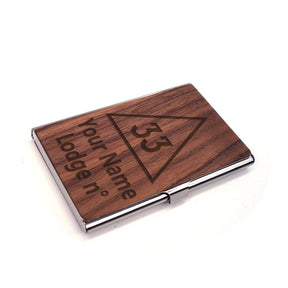 33rd Degree Scottish Rite Business Card Holder - (RFID Protection) - Bricks Masons