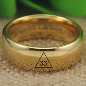 33rd Degree Scottish Rite Ring - Gold Color - Bricks Masons