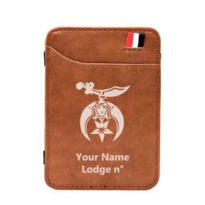 Shriners Wallet - Black & Brown - Bricks Masons