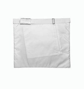 Entered Apprentice Blue Lodge Apron - All White Moire - Bricks Masons