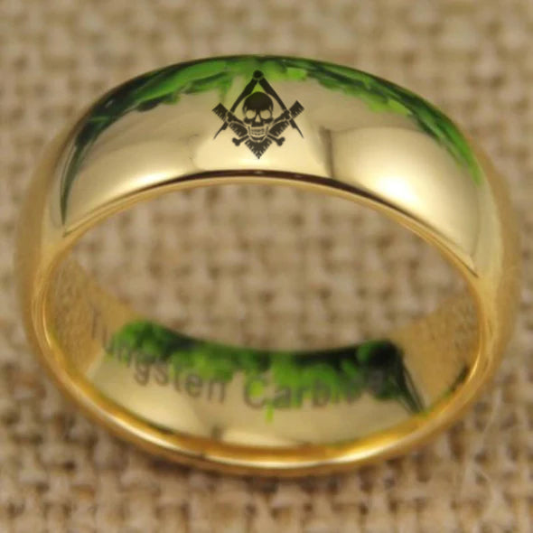 Widows Sons Ring - Gold Color - Bricks Masons