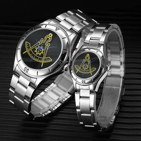 Past Master Blue Lodge California Regulation Wristwatch - Stainless Steel - Bricks Masons