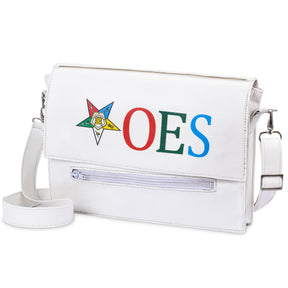 OES Handbag - White Leather - Bricks Masons