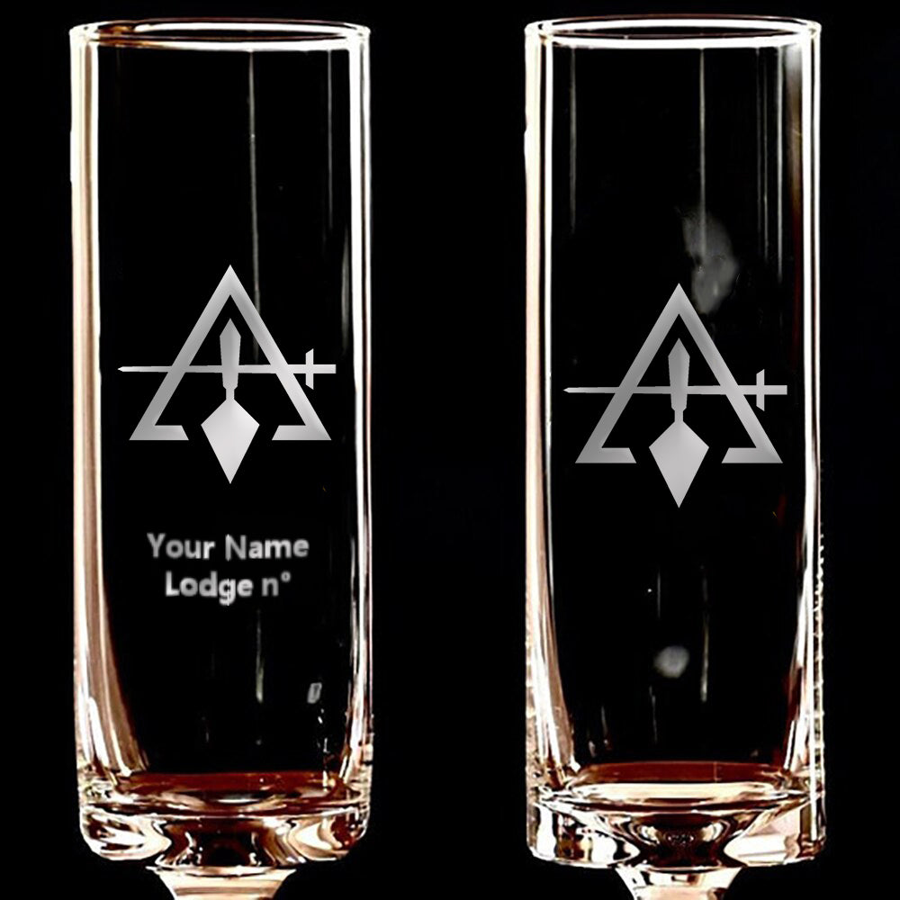 Council Champagne Flute - 2 Pieces Set - Bricks Masons