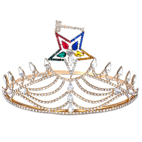 Worthy Matron OES Crown - Colorful Star - Bricks Masons