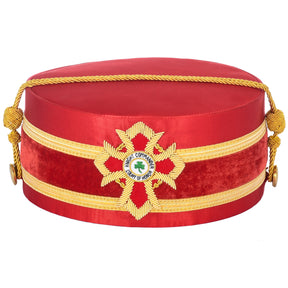 Knight Commander of the Court of Honour Scottish Rite Crown Cap - Red - Bricks Masons