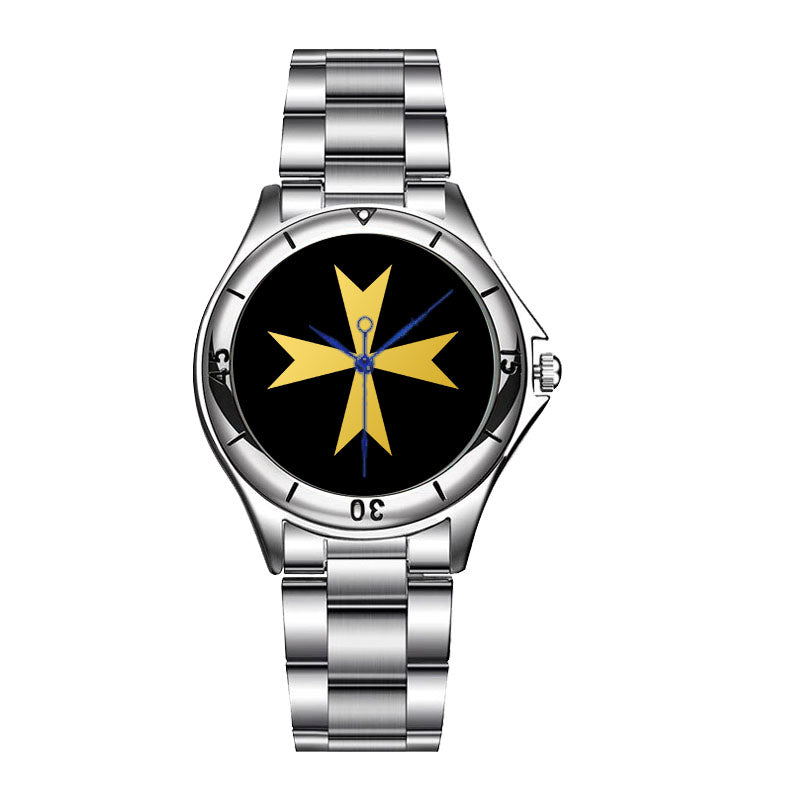 Order Of Malta Commandery Wristwatch - Stainless Steel - Bricks Masons