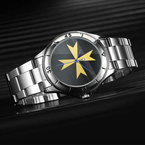 Order Of Malta Commandery Wristwatch - Stainless Steel - Bricks Masons
