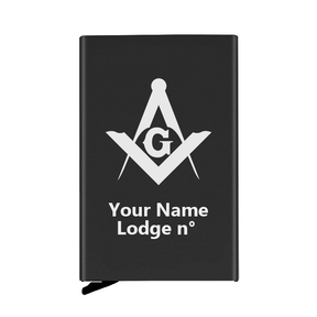 Master Mason Blue Lodge Credit Card Holder - Various Colors - Bricks Masons