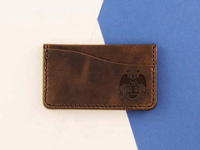 32nd Degree Scottish Rite Wallet - Wings Down Dark Brown - Bricks Masons