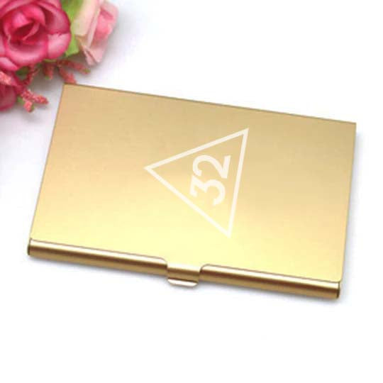 32nd Degree Scottish Rite Business Card Holder - Various Colors - Bricks Masons
