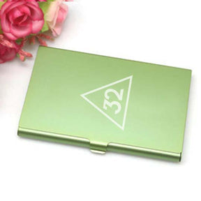 32nd Degree Scottish Rite Business Card Holder - Various Colors - Bricks Masons